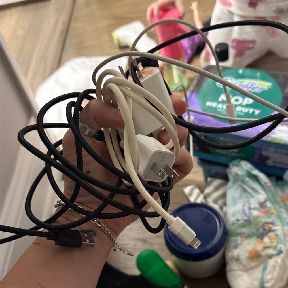 Assorted Charging Cables - Black and White